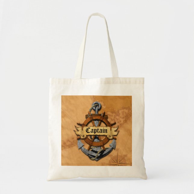 Bolsa Tote Capitão Âncora e roda (Frente)