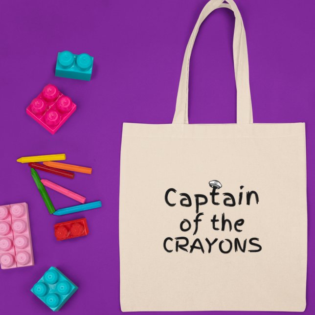 Bolsa Tote Capitão do Professor Engraçado Crayons Gift ( Make their day brighter - click the link to shop now and give the gift of smiles! )