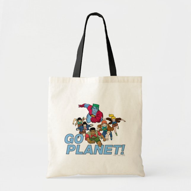 Bolsa Tote Capitão Planeta e os Planeteiros. (Frente)