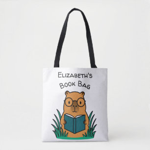Bolsa Tote Capivara Lendo Livro