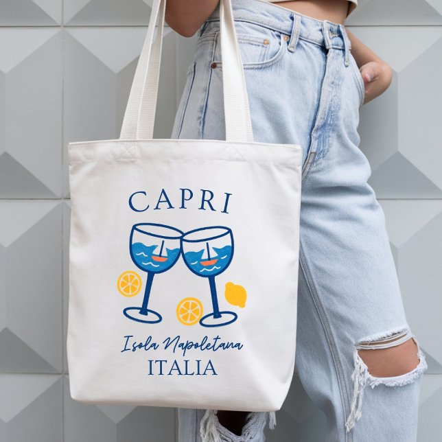 Bolsa Tote Capri Isola Napoletana - Verão na Itália Costeira (Criador carregado)