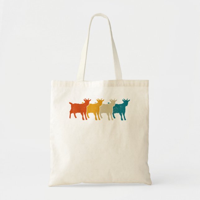 Bolsa Tote Caprinos Retro-Fazenda De Caprinos Animais Farmant (Frente)