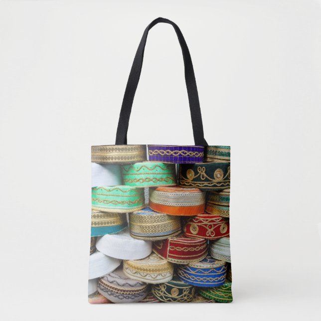 Bolsa Tote Caps árabes no mercado (Frente)