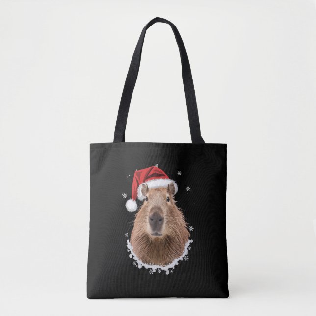 Bolsa Tote Capybara Funny Christmas (Frente)