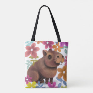 Bolsa Tote Capybara impressão.