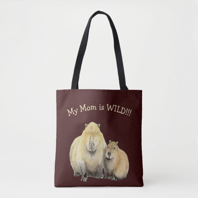 Bolsa Tote Capybara Mãe (Frente)