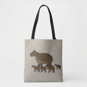 Bolsa Tote Capybara por todo o lado na sacola