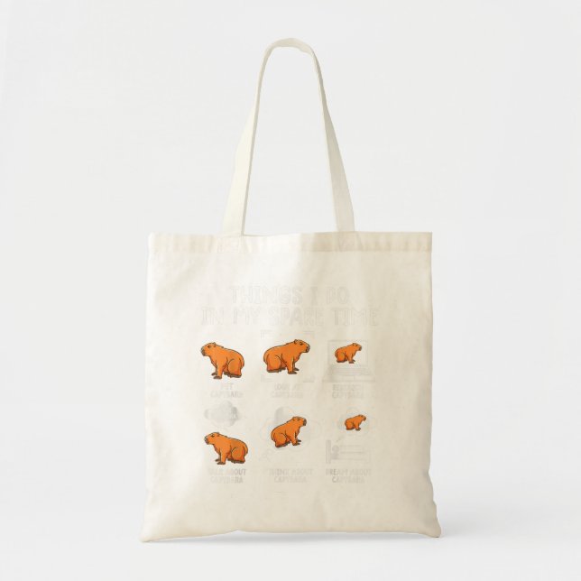 Bolsa Tote Capybaras Engraçado Capibara Rodent Coisas Que Eu  (Frente)