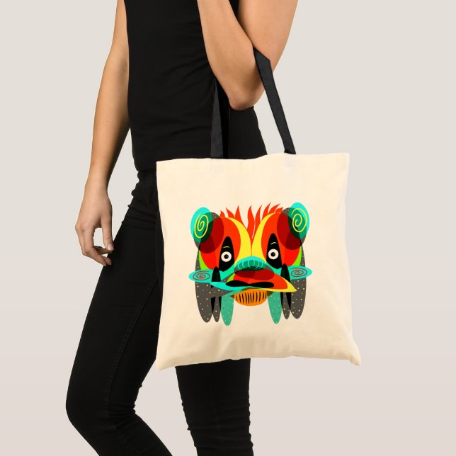 Bolsa Tote Cara abstrada (Frente (produto))