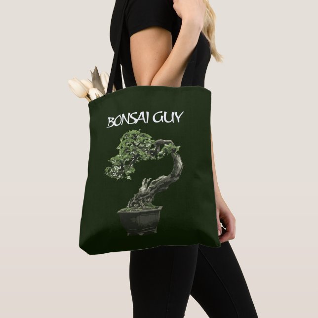 Bolsa Tote Cara Bonsai citação engraçada para amantes bonsai (Close Up)