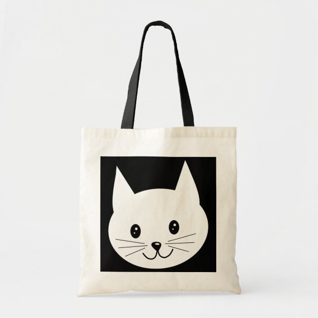 Bolsa Tote Cara De Gato Bonita. (Frente)