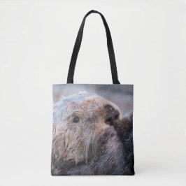 Bolsa Tote Cara de Lontra Marinha Fofa