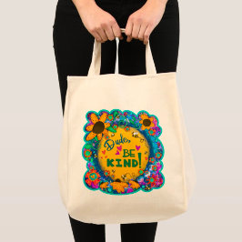 Bolsa Tote Cara Divertido Seja Bonita Inspirividade Floral Ba