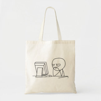 Bolsa Tote Cara Meme do computador - saco