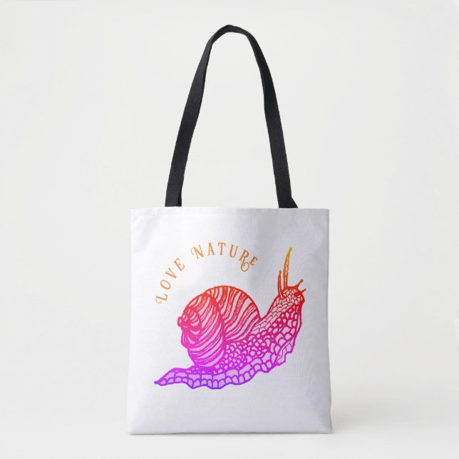 Bolsa Tote Caracol em estilo gráfico (Frente)