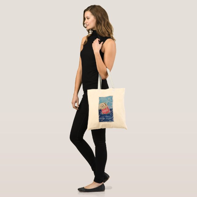 Bolsa Tote Caracol no Morango (Frente (modelo))