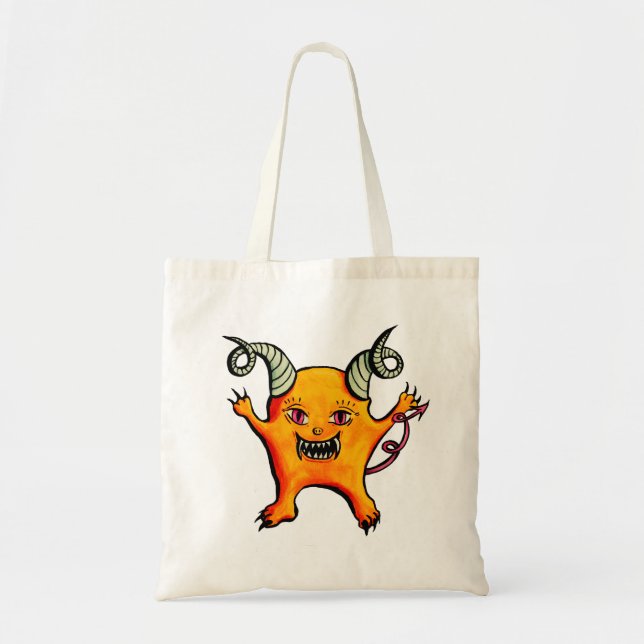 Bolsa Tote Caractere de Demônio do Gótico Canto (Frente)