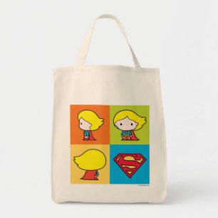 Bolsa Tote Caractere de Supergirl Chibi - Rotatória