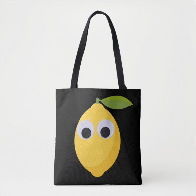 Bolsa Tote Caractere Limão Bonito com Olhos Googados (Frente)