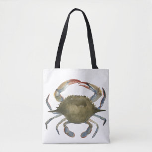 Bolsa Tote Caranguejo Aquarela - Cinza