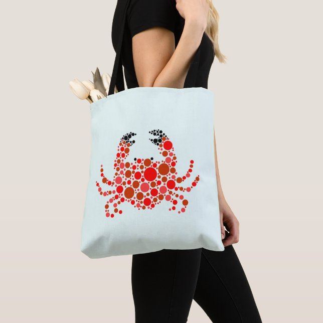 Bolsa Tote Caranguejo Em Pontos (Close Up)