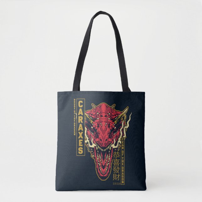 Bolsa Tote Caraxes - Ano do Dragão | 恭 喜 發 財 (Frente)