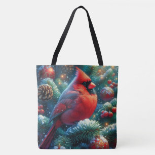Bolsa Tote Cardeal de Natal/Inverno