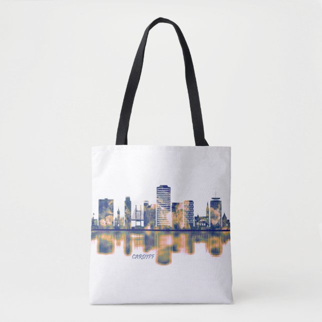 Bolsa Tote Cardiff Skyline (Frente)