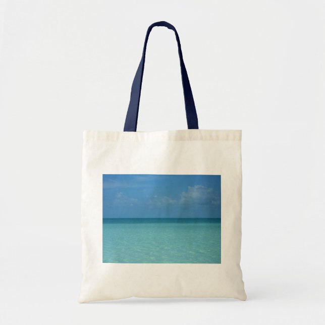 Bolsa Tote Caribe Horizonte Turquesa Tropical Azul (Frente)