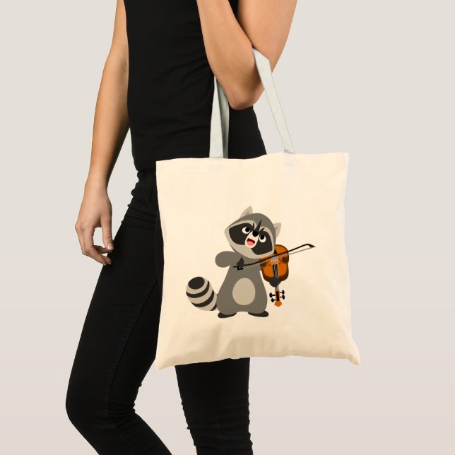 Bolsa Tote Caricatura Bonita De Violino (Frente (produto))