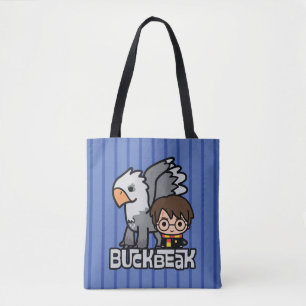 Bolsa Tote Caricatura Harry Potter e Buckbeak