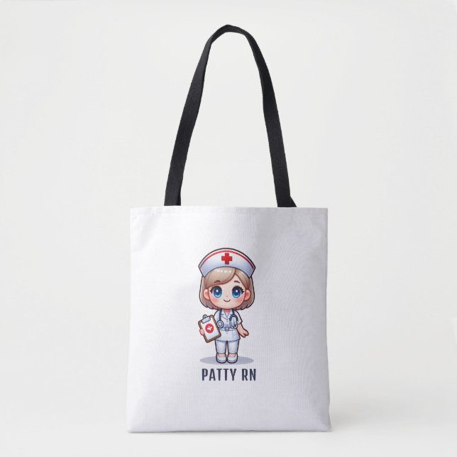 Bolsa Tote Caricatura Loura De Manga Cute Personalizada (Frente)