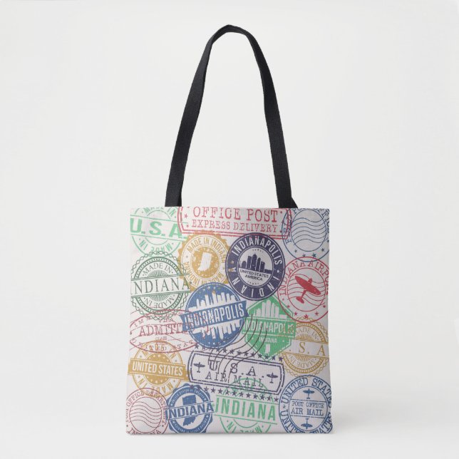 Bolsa Tote Carimbos de Indianápolis: Conjunto de Focos de Via (Frente)