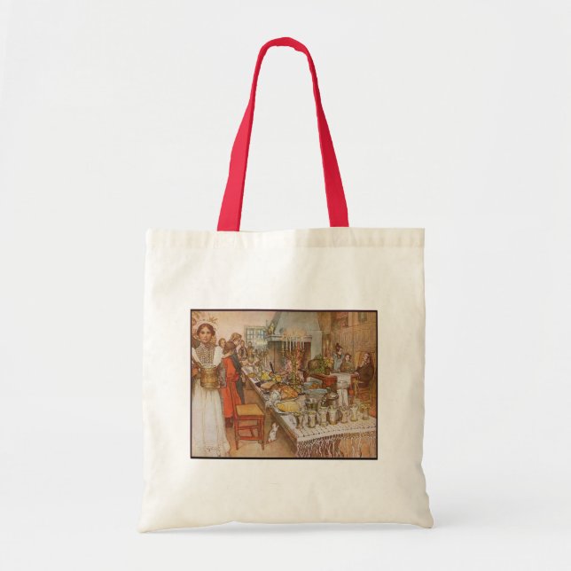 Bolsa Tote Carl Larsson Christmas Eve Vintage (Frente)