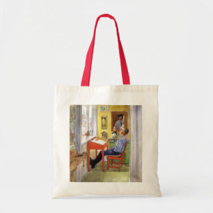 Bolsa Tote Carl Larsson Esbjorn na Arte Vintage da Mesa Verme