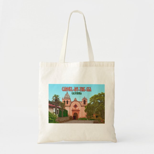 Bolsa Tote Carmel Por Mar Missão Basilica Califórnia (Frente)