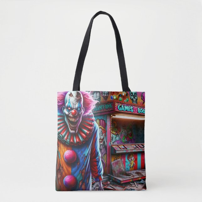 Bolsa Tote Carnaval assustador Palhaço Zombie Halloween (Frente)