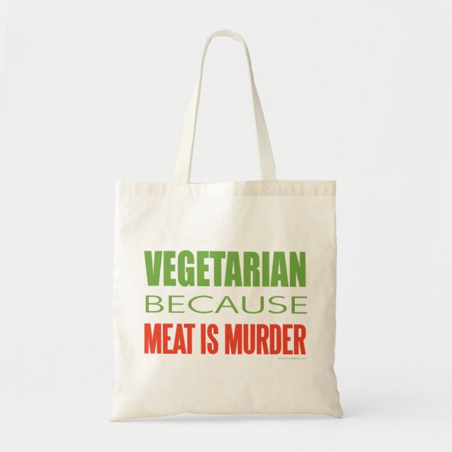 Bolsa Tote Carne É Assassinato - Anti-Carne (Frente)