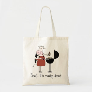Bolsa Tote Carne É Cozinhar Janta Vaca Engraçada BQing Galinh