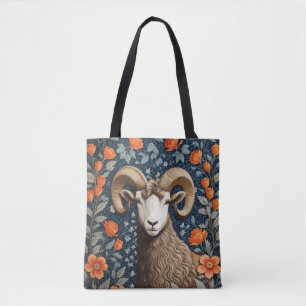Bolsa Tote Carneiro Elegante de Chifre Grande Inspirado em Wi