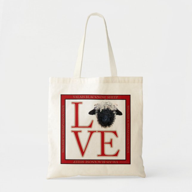 Bolsa Tote Carneiros de Vancôver Blacknose do amor (Frente)