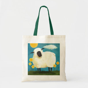 Bolsa Tote Carneiros macios & flores amarelas