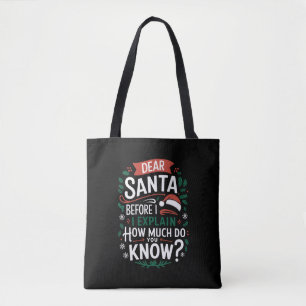 Bolsa Tote Caro Papai Noel, Antes de Explicar Quanto Você Sab