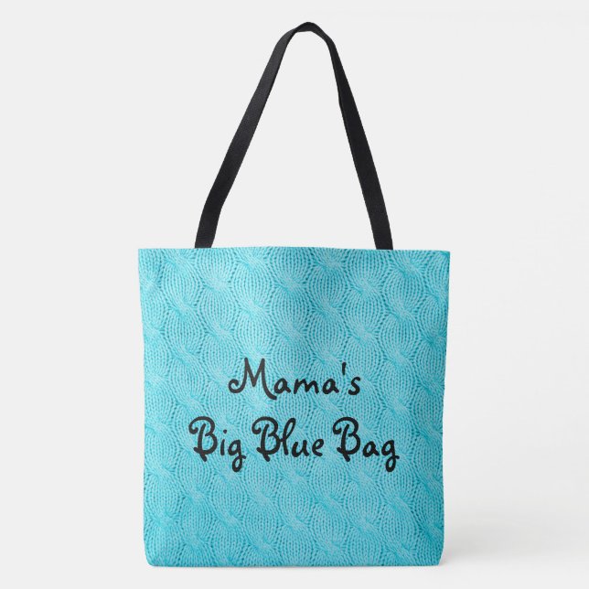 Bolsa Tote Carolina Blue Cablekned Look (Frente)