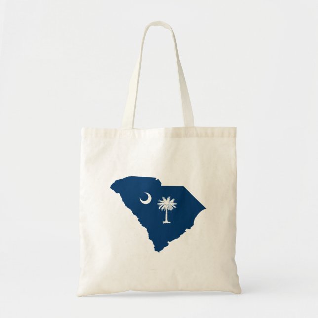 Bolsa Tote Carolina do Sul em Azul e Branco (Frente)