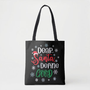 Bolsa Tote Caros Papais noeis definem um bom Natal engraçado