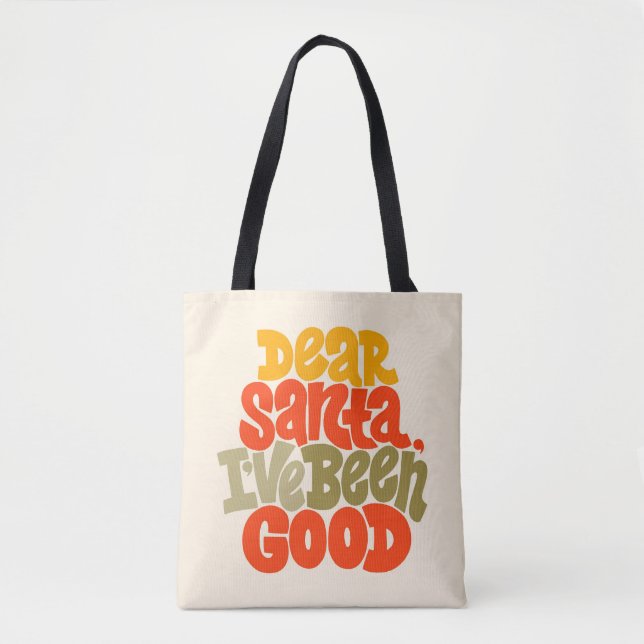 Bolsa Tote Caros Papais noeis, eu fui um bom Design (Frente)