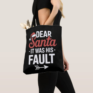 Bolsa Tote Caros Papais noeis, Foi A Sua Pena Casais De Natal