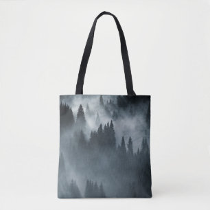 Bolsa Tote Cárpatos de inverno: Paisagem de Montanha Sunrise