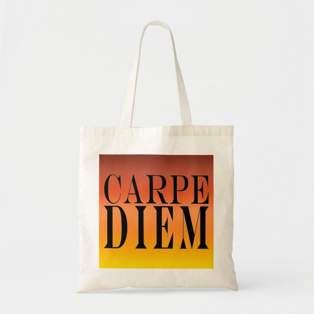 Bolsa Tote Carpe Diem apreende a felicidade Latin das (Frente)